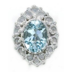N277 14K AQUAMARINE SLIDE 